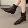 Модные женские ботильоны на плоской подошве с острым носком, дизайнерская обувь для платья, женские короткие ботильоны 2025 зима новые, сексуальные ботильоны челси для женщин
