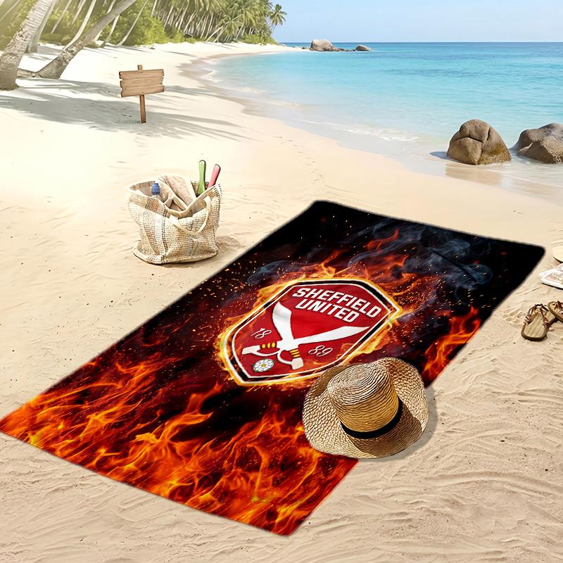 Sheffield United Football Print Beach Towel, Large Soft Quick Dry Towel for Beach Camping Swimming