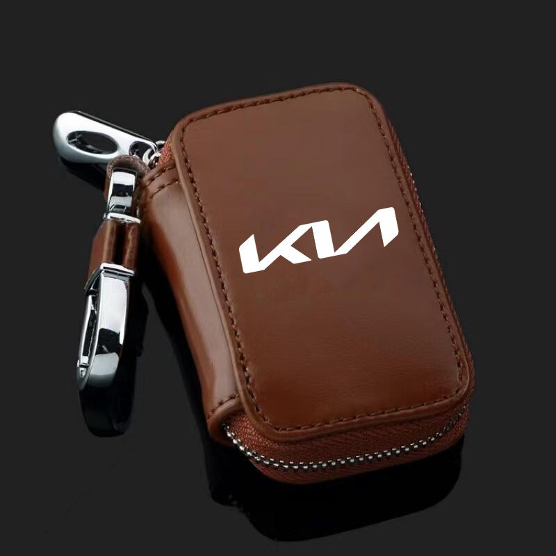 AAAFQ1 Car Key Protector Bag Key Holder Auto Key Case Wallet For KIA KN K3 K5 Sportage Rio Sorento Picanto Ceed RIO 2 3 4 Accessories