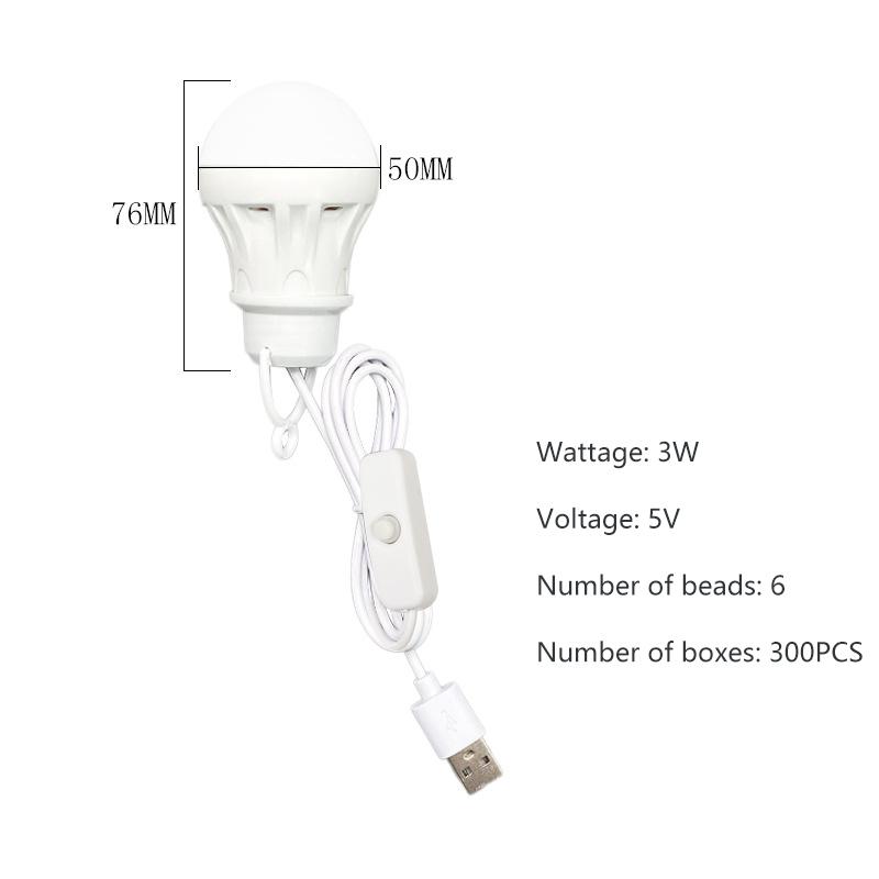 USB светодиодная лампочка DC5V для кемпинга, аварийного освещения, подвесная лампа для палатки, для рыбалки, барбекю, кемпинга