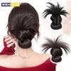 Низкий синтетический пучок хвостик волосы натуральные пушистые заколка-краб шиньон волосы для женщин ленивый пучок парик сумка аксессуары для волос для ежедневного использования