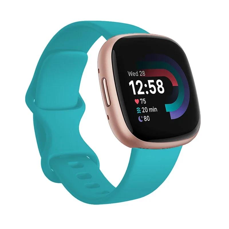 Спортивный ремешок для Fitbit Versa 3, ремешок для смарт-часов, аксессуары для браслета, ремешки для часов, мягкий силиконовый браслет для Fitbit Sense Versa3