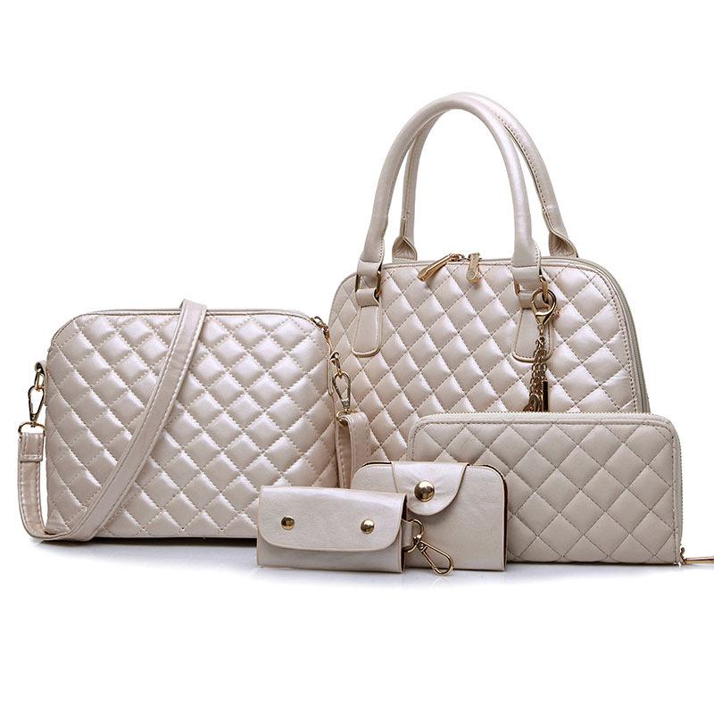 Модные женские сумки Новый модный набор из пяти предметов Сумки «мать и дитя» Наплечная сумка-кроссбоди Маленькая квадратная сумка