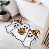 Floor Mat Absorbent Ghost Bathroom Rug Non-Slip Pumpkin Shower Mat