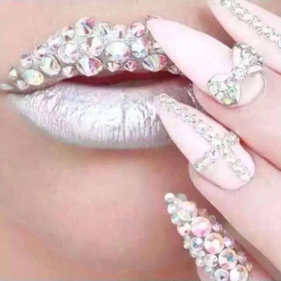 1440 шт., белые стразы AB DIY с плоской задней поверхностью для дизайна ногтей, чехол для телефона, декор, подарок