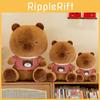 Capybara Hoodie Plush Toy Cute Cartoon Girl Child Sleeping Companion Gift Doll