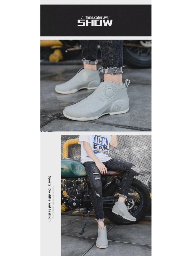 Men's Waterproof Non-Slip Fishing Boots - Durable, Thick-Soled, Warm Rain Footwear.