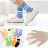 Children's Mesh Socks Summer Thin Pure Cotton Medium Tube Socks Boys Girls College Fashion Socks Baby Black White Striped Socks