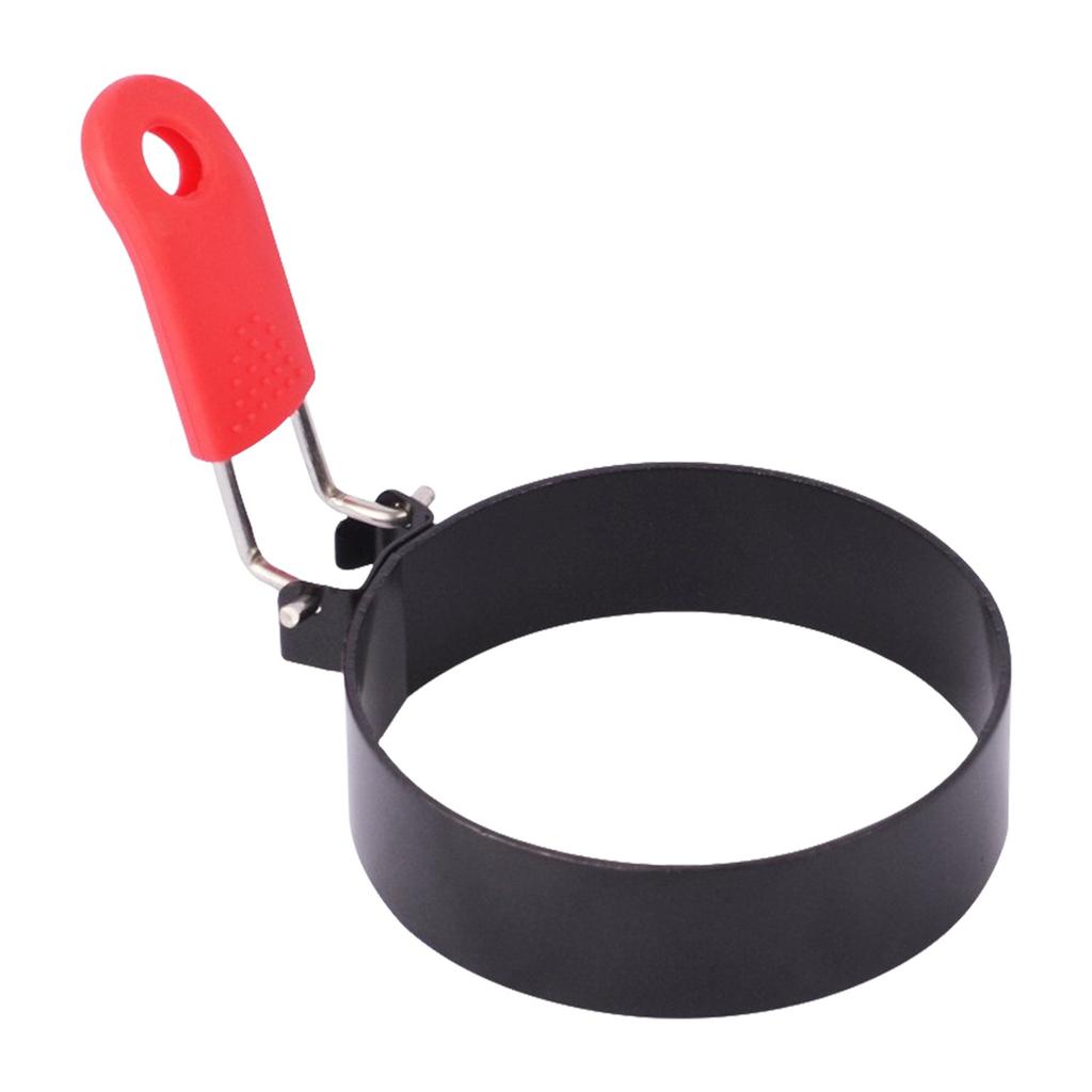 Кольцо для яиц со складной ручкой, кольца для яиц в форме сердца из нержавеющей стали для жарки яиц, английских кексов, приготовления сэндвичей на завтрак, бургеров