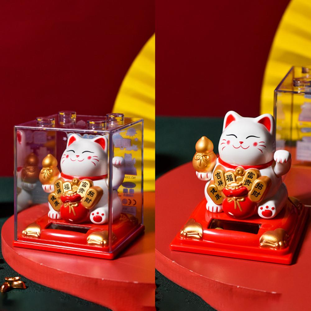 Статуэтка талисмана Lucky Cat, милая, машущая, манящая кошка для дома, автомобиля, бонсай, украшение для стойки регистрации, поделки, фен-шуй, орнамент, статуэтки