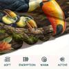1PC Tropical Decor Print FlAannel Blanket, High quality Comfortable for All Seasons, Home Decor, Warmth and Comfort