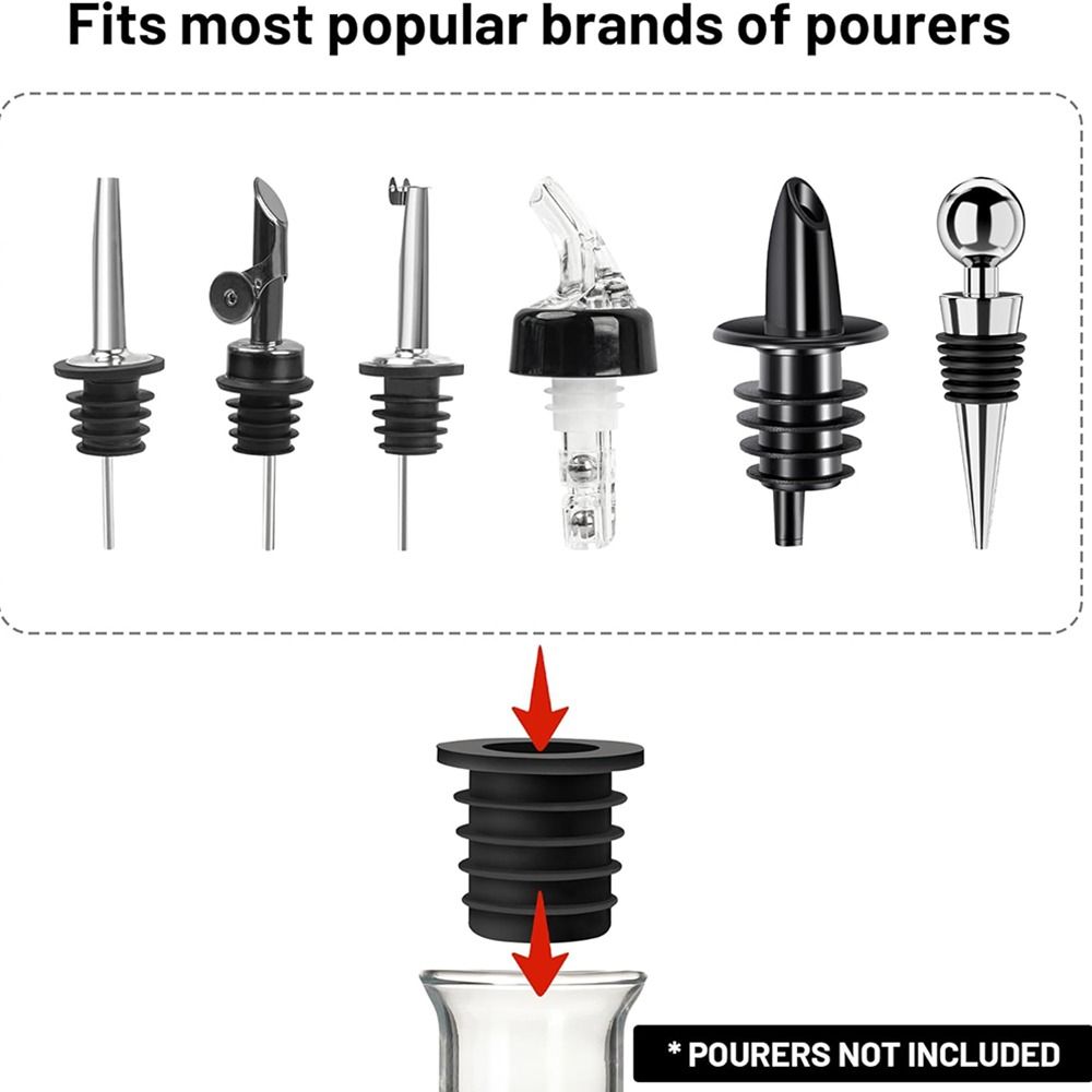 Durable Bottle Pourer Universal Fit Liquor Spout Replacement Wine Pourers