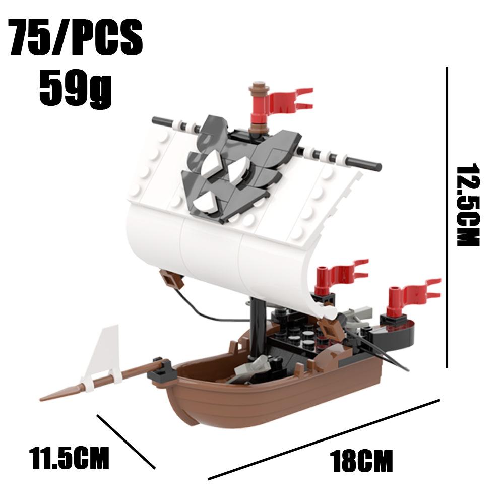 Город Творчество Средневековый Пиратский Корабль Рыболовная Лодка Сборка MOC DIY Модель Строительные Блоки Кирпичики Детские Игрушки Рождественский Подарок