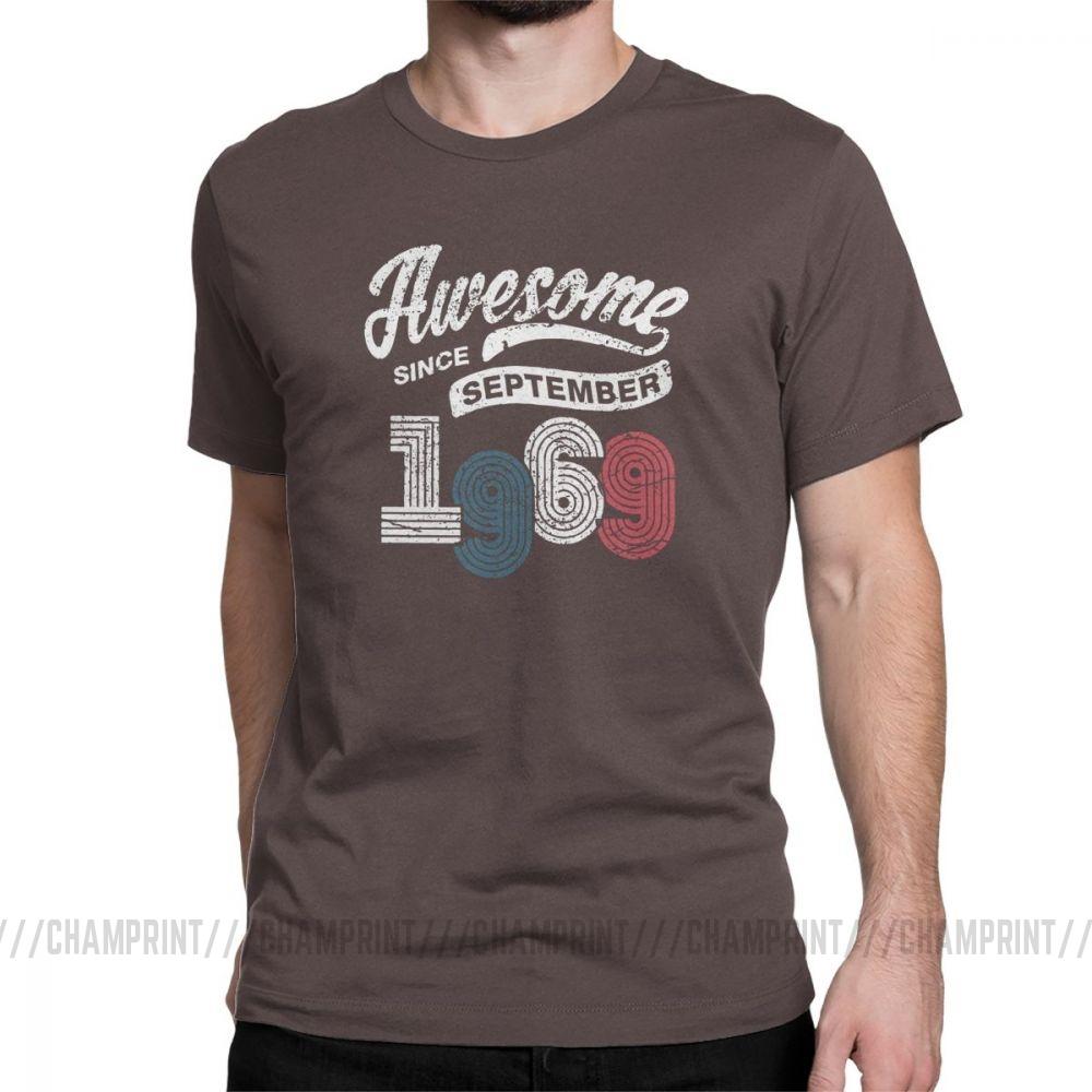 Awesome Since September 1969 T Shirt Vintage 50 Years Old 50Th Birthday Gift Men S T