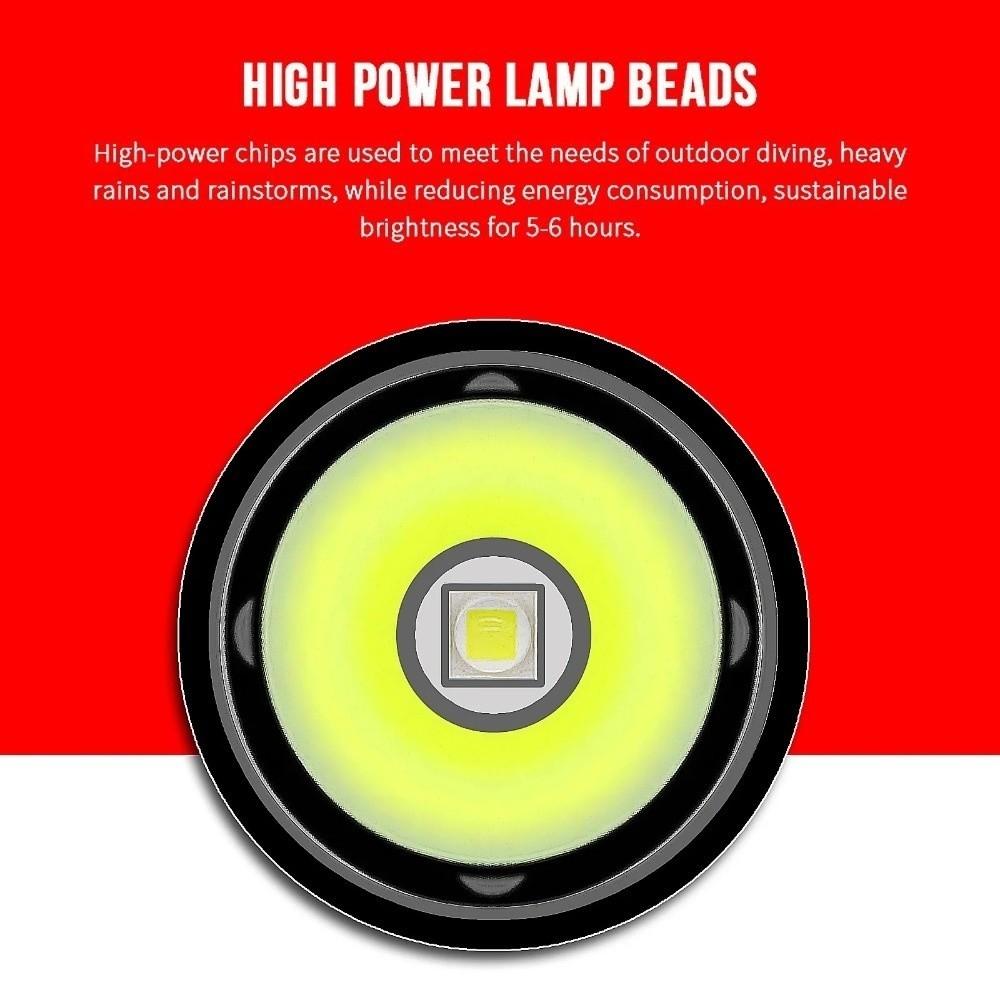 Фонарь для дайвинга с фиксированным фокусом и большим радиусом действия 1200 лм Подводное освещение