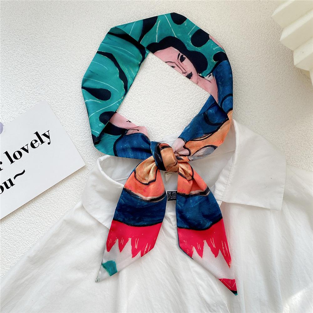 New Scarves Silk Scarves Women'S Spring And Autumn Season Long Decorative Professional Scarves Summer Thin Styles Paired With Shirts Stylish