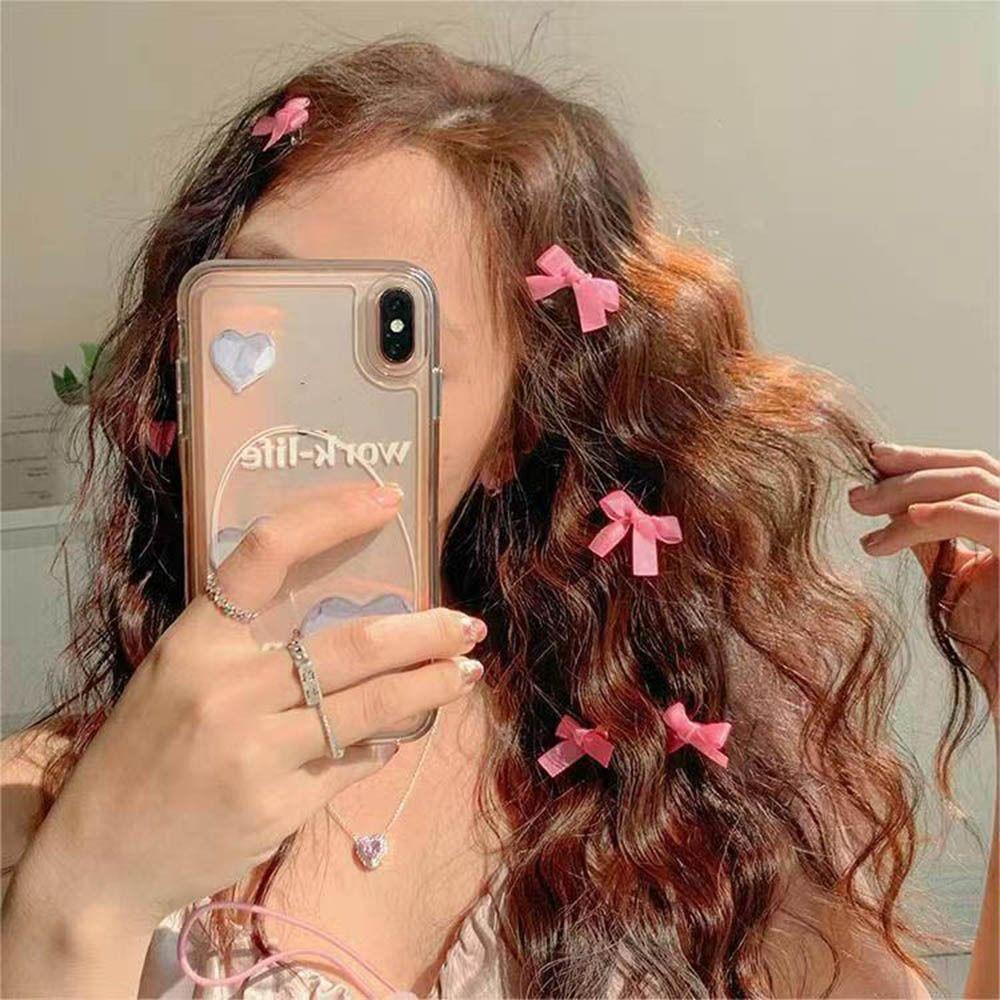 Set Lolita Cloth Y2K Balletcore Hair Clips Balletcore Bow Hairpin Hair Accessories Hair Barrettes