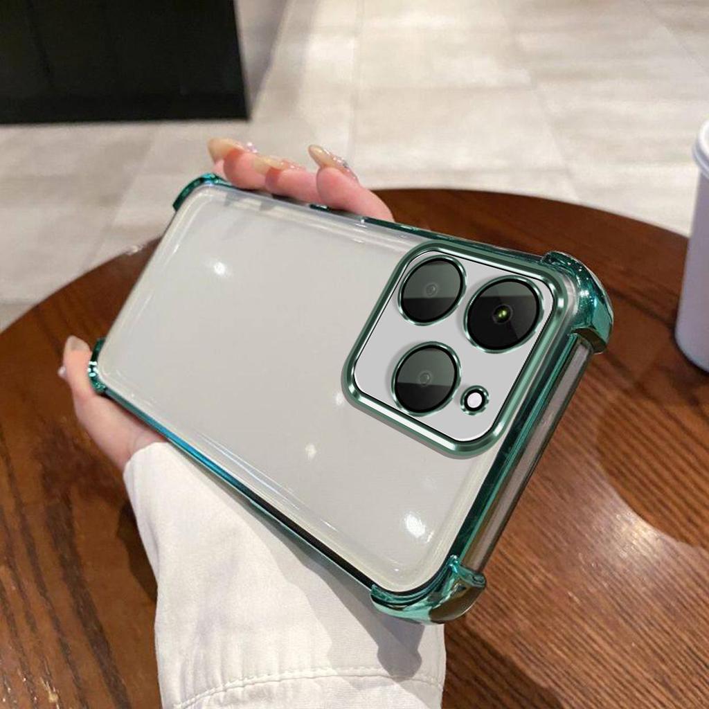 Чехол для realme 15T Электроокрашенная Цветная Рамка Прозрачный Чехол для Телефона