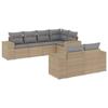 VidaXL Salon de Jardin avec Coussins 7 pcs, Canapés de Terrasse, Ensemble de Meubles de Patio, Mobilier d'Extérieur, Beige 3255146