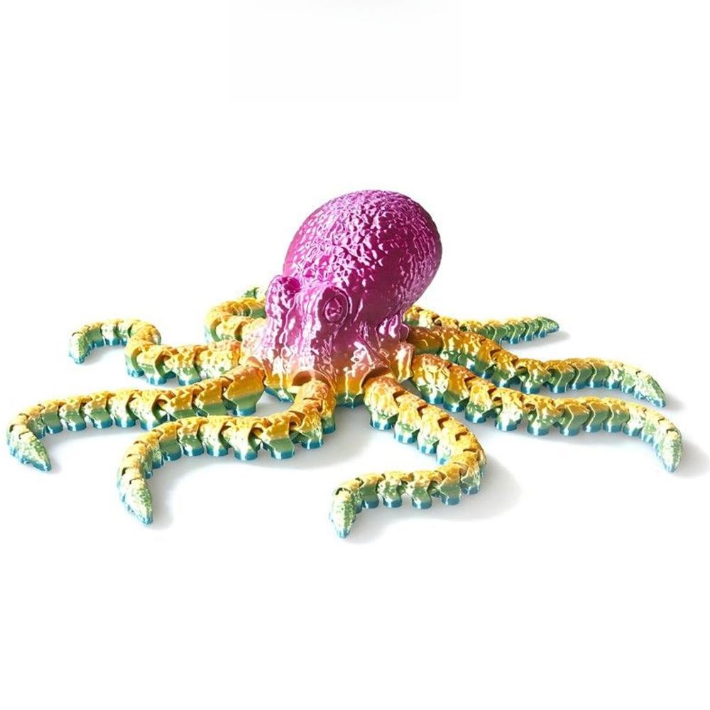 3D Printed Octopus Ornament Creative Animal Landscape Decorations Simulated Octopus Desktop Home Model Party Children's Gift