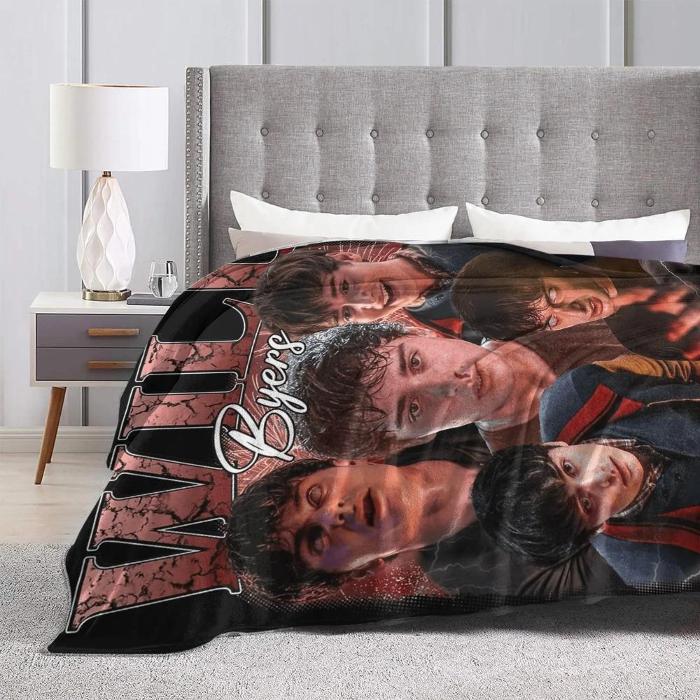 Will Byers Flannel Blanket Adults TV Show Comfortable Throw Blanket Winter Couch Chair Bedspread Sofa Bed Cover