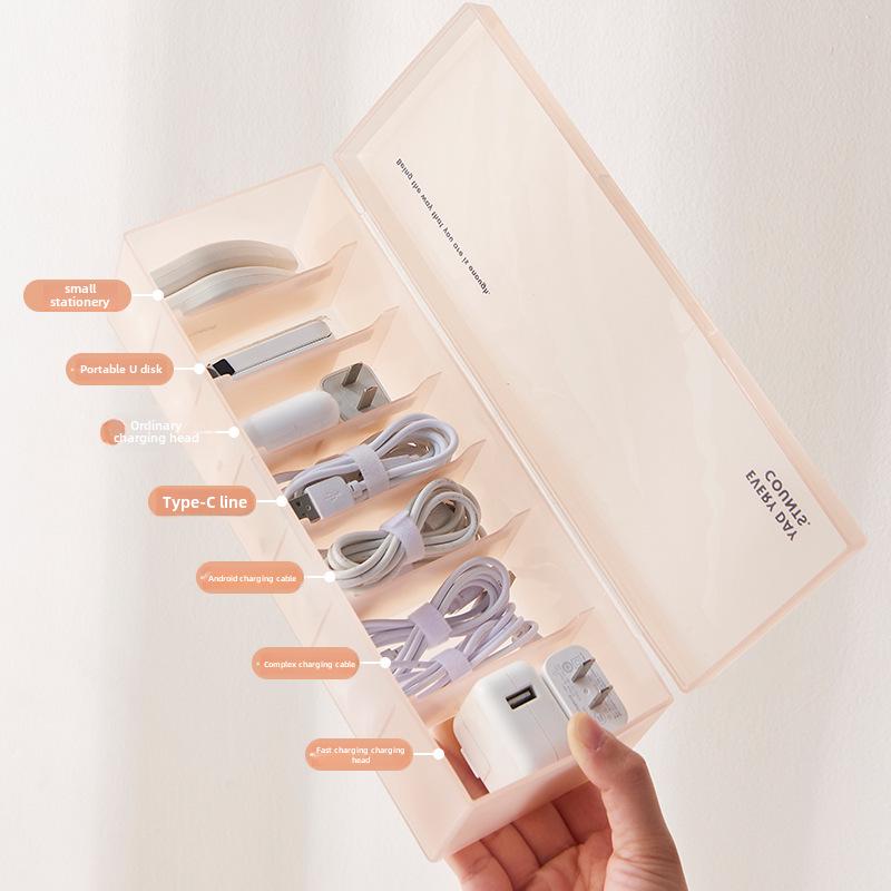 Data Cable Storage Box: Power Charger & Cable Management Solution