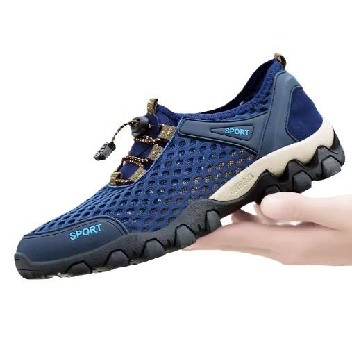 Sandals Men's Summer Mesh Breathable Hollow Mesh Shoes Outdoor Mountaineering Sports Leisure Driving Wading River Beach Shoes