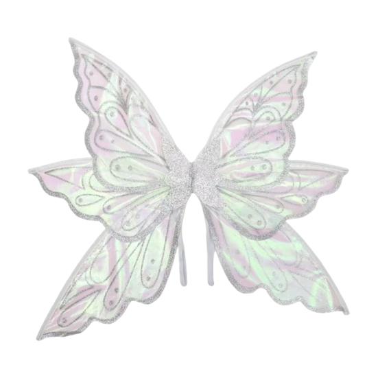 Fairy Wings for Girls Glitter Transparent Butterfly Wings Fairy Costume Halloween Angel Elf Dress Up Accessories for Masquerade Photography