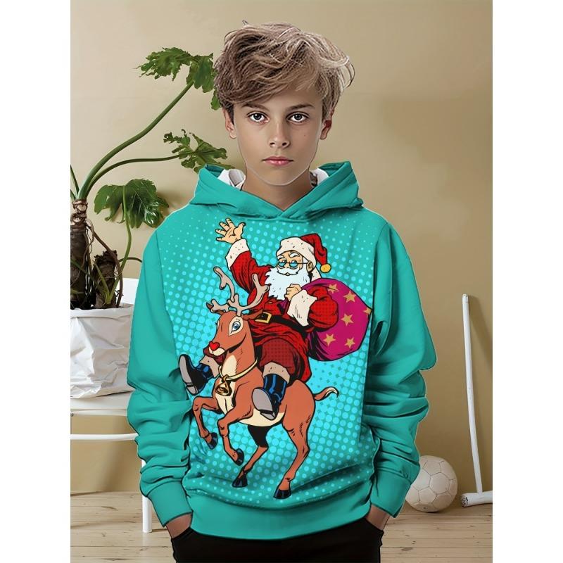 2025 New trendy children's casual hoodie, 3D printed soccer size 7 sweatshirt pattern, daily wear, fashionable and versatile