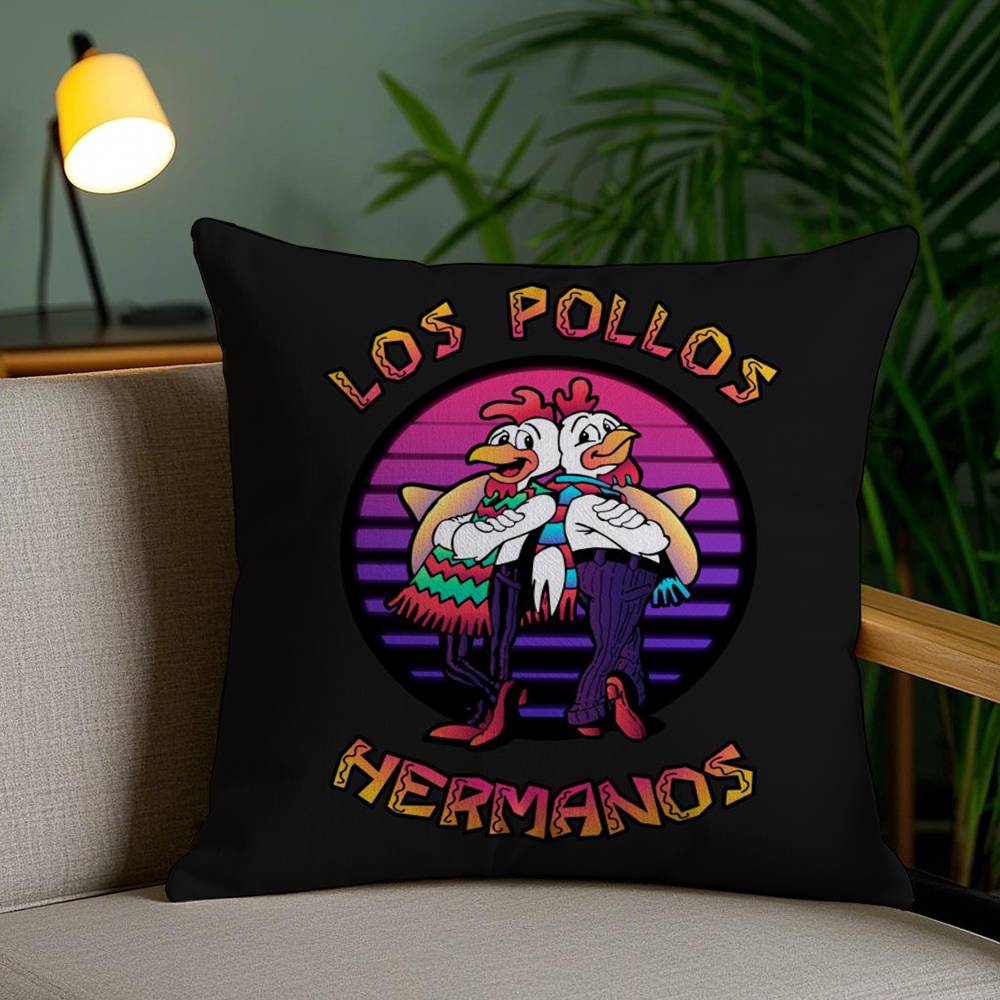 Los Pollos Hermanos Pillow Case Office Sofa Dorm Chair Back Short Plush Double-sided Printing Home Cushion Cover