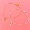 Браслет на щиколотку с подвеской Gold Star Charm Ankle — легкий и регулируемый модный аксессуар для лета и пляжа