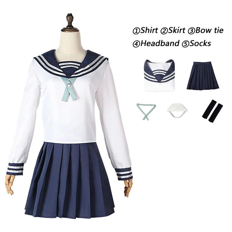 Аниме Jujutsu Kaisen Riko Amanai Косплей Костюм Amanai Riko JK форма парик костюм женские костюмы на Хэллоуин