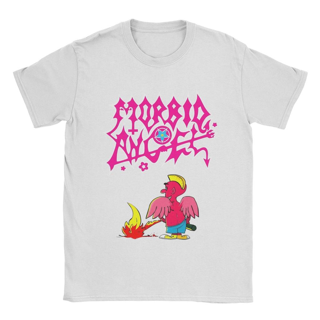 Футболка Morbid Angel Pink Devil Мужская 100% Хлопок Забавные Футболки Круглый Вырез Футболки Группы Короткий Рукав Одежда