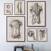 Human Body Anatomy Poster Skeleton Vintage Medical Human Education Clinic Wall Art Muscle Canvas Painting Prints Home Decor