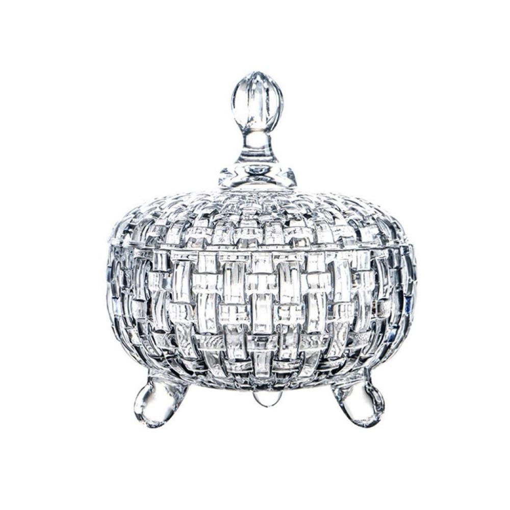 Элегантная стеклянная банка для конфет в европейском стиле, пылезащитная, с крышкой, Хэллоуин, контейнер для хранения конфет, разноцветная фруктовница, орехи