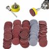 Saipor 25mm Sanding Discs, 100 Pieces, Sanding Paper Grinder Accessory, Mixed Grit #100/#180/#240/#1500/#3000, for Polishing Painted Surfaces, Rust Re
