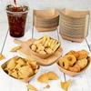 100pcs Kraft Paper Food Tray Heavy-duty Food Boat Trays Disposable Service Basket For Snacks Fries Tacos BBQ Party Tableware Set