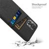 Cloth Texture Phone Case for Honor 80 5G Dual Card Slots Anti-scratch PC Protective Cover
