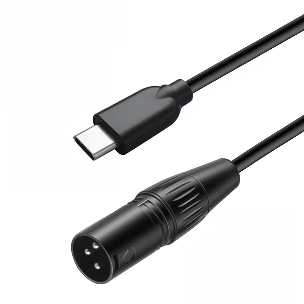 Конвертер Luxferre Type C на XLR, Кабель-переходник USB C на XLR, Кабель USB C на XLR (папа), 1 м, 3-контактный разъем Canon, Удлинительный кабель Type C на XLR,