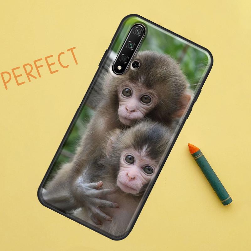 Милый обезьянка Животное Для Huawei Nova 8i 12i 11i 12s Y73 Y72 Y61 Y91 Y90 Y70 Y60 9 10 SE P30 P40 Lite P60 Pro Чехол