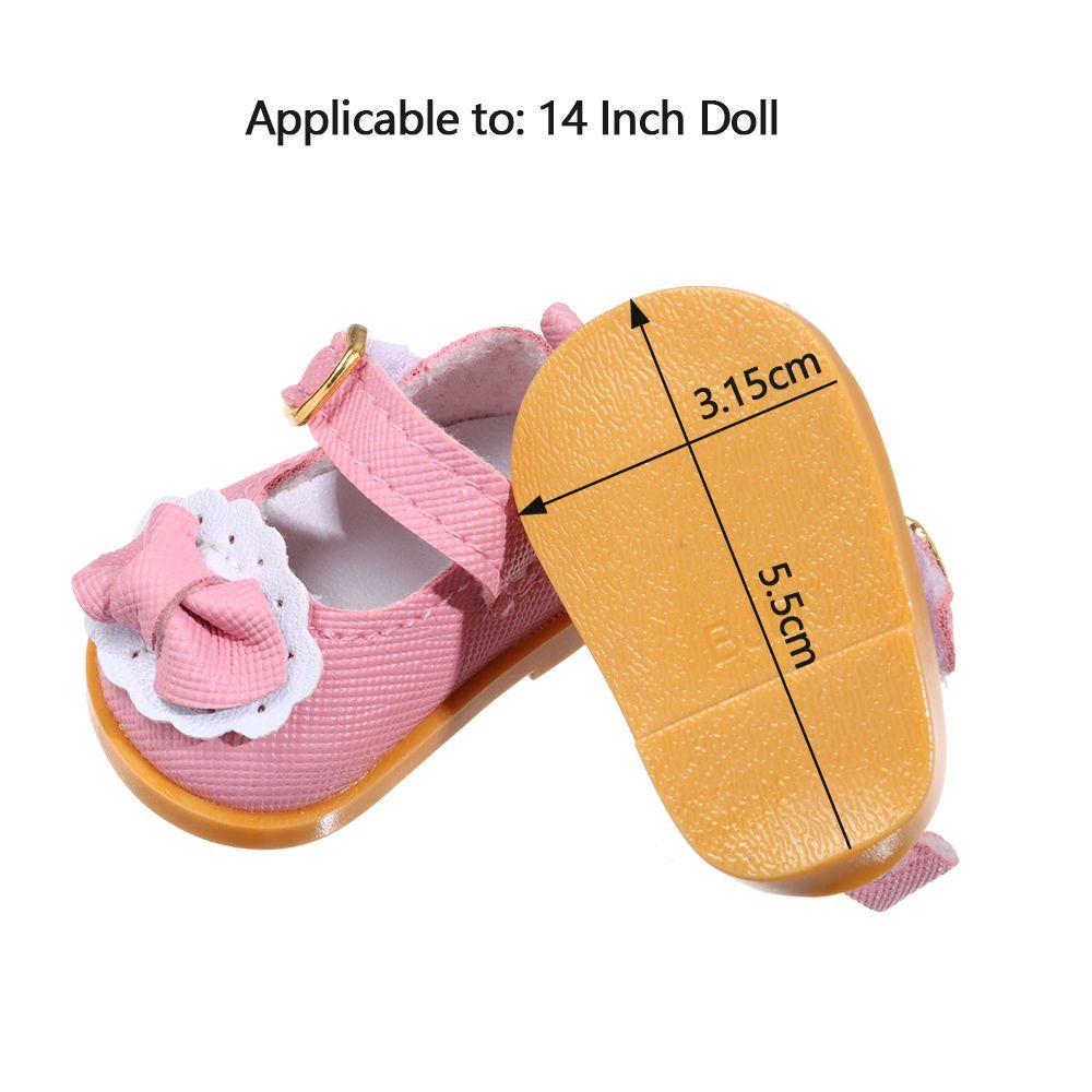Gifts Girl's Wears Toys Doll Accessories 14 Inches Doll Casual Shoes Doll Shoes Bow Leather