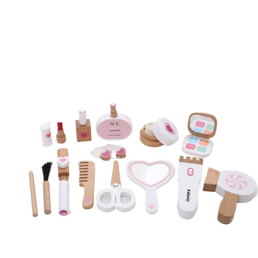 Children's Makeup Bag, Toy Play, Wooden Princess Simulation Makeup Tool, Little Girl Gift