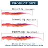 FTK Мягкая приманка для личинок, 50 мм, 76 мм, 89 мм, искусственная приманка для рыбалки, 1,1 г, 3,5 г, 5 г, силиконовая приманка для червя, окуня, барракуды, пластиковая приманка для джиггинга карпа