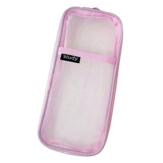 Простой сетчатый тканевый пенал, дышащий, компактный размер, большая емкость, прозрачная сетка, дизайн для хранения