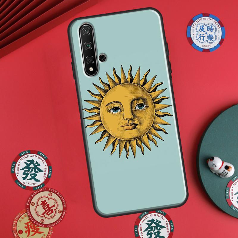 Искусство Солнца и Луны Для Huawei P20 P30 P40 Lite P60 Pro Nova 12i 11i 8i 12s 9 10 SE Y90 Y60 Y70 Y72 Y61 Y91 Чехол