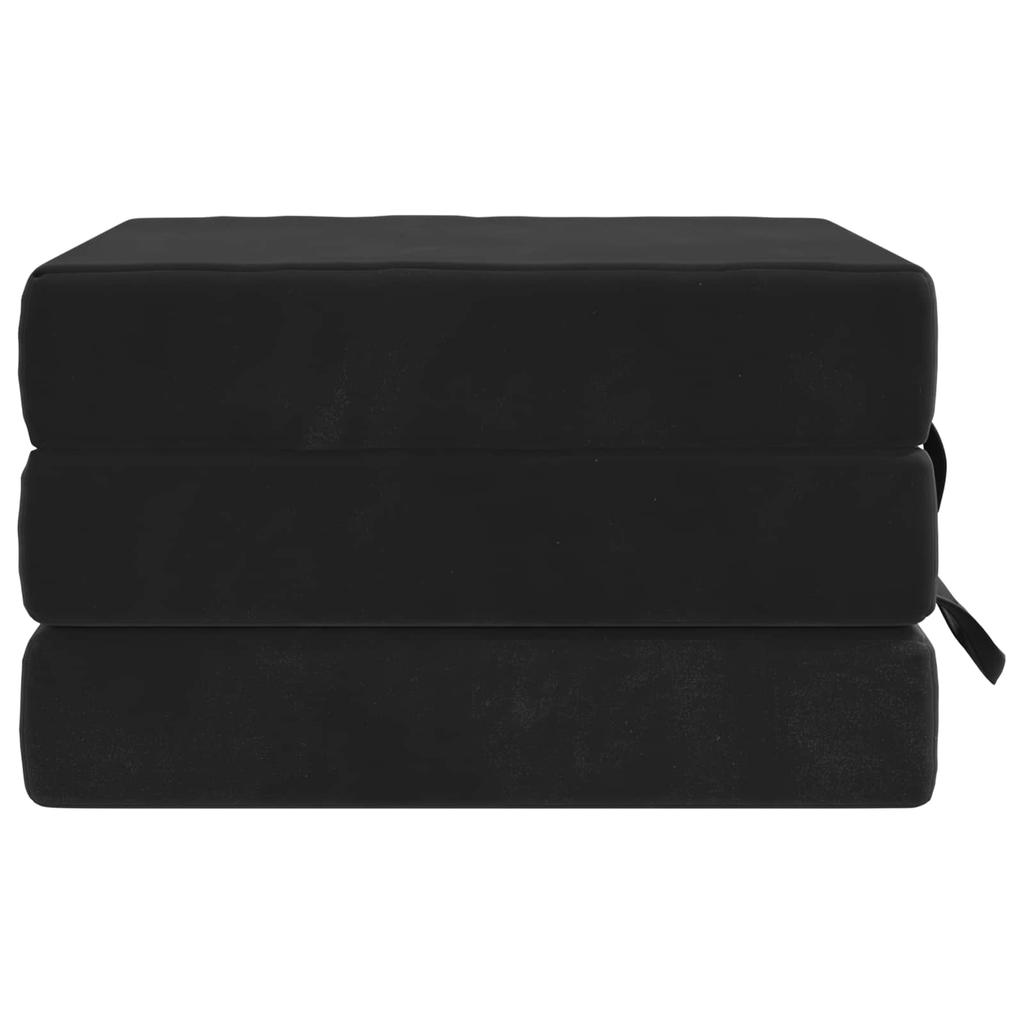 Folding Sofa Bed 75 x 63 x 45 cm Black