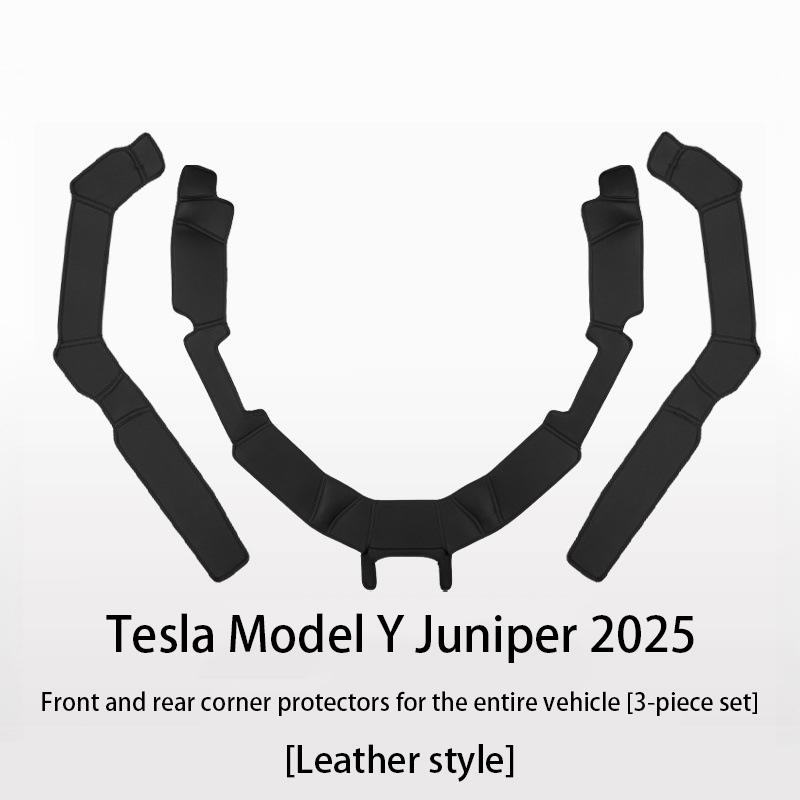 For Tesla Model Y Juniper 2025 Nappa Leather Front and rear Under seat corner protectors vehicle Car Interior Accessories