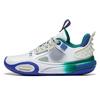 Li Ning All City 11 Cloud Technology Shock Absorption Rebound Lightweight Low-Top Basketball Shoes Kids Basketball Shoes White Blue YKBT018-51