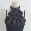 Detachable Ruffled Lace Fake Collar Lolita Necktie Scarf Collar Wrist Cuffs Layered Neck Collar Tie Clown Cosplay Ornaments