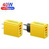 Двойное PD + двойной USB-зарядное устройство 2,4 А с вилкой US/EU/UK для мобильных телефонов